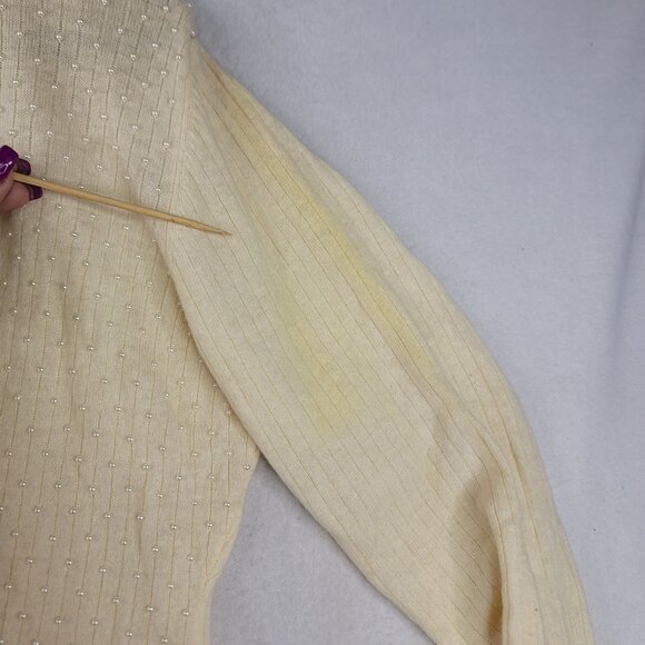 Pendleton Womens Pearl Button Large Embellished Lambswool Angora Cardigan New - Picture 7 of 10